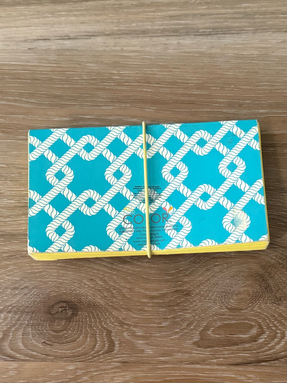 All For Color | Turquoise & Yellow Rope-Pattern Organizer - Picture 2 of 3